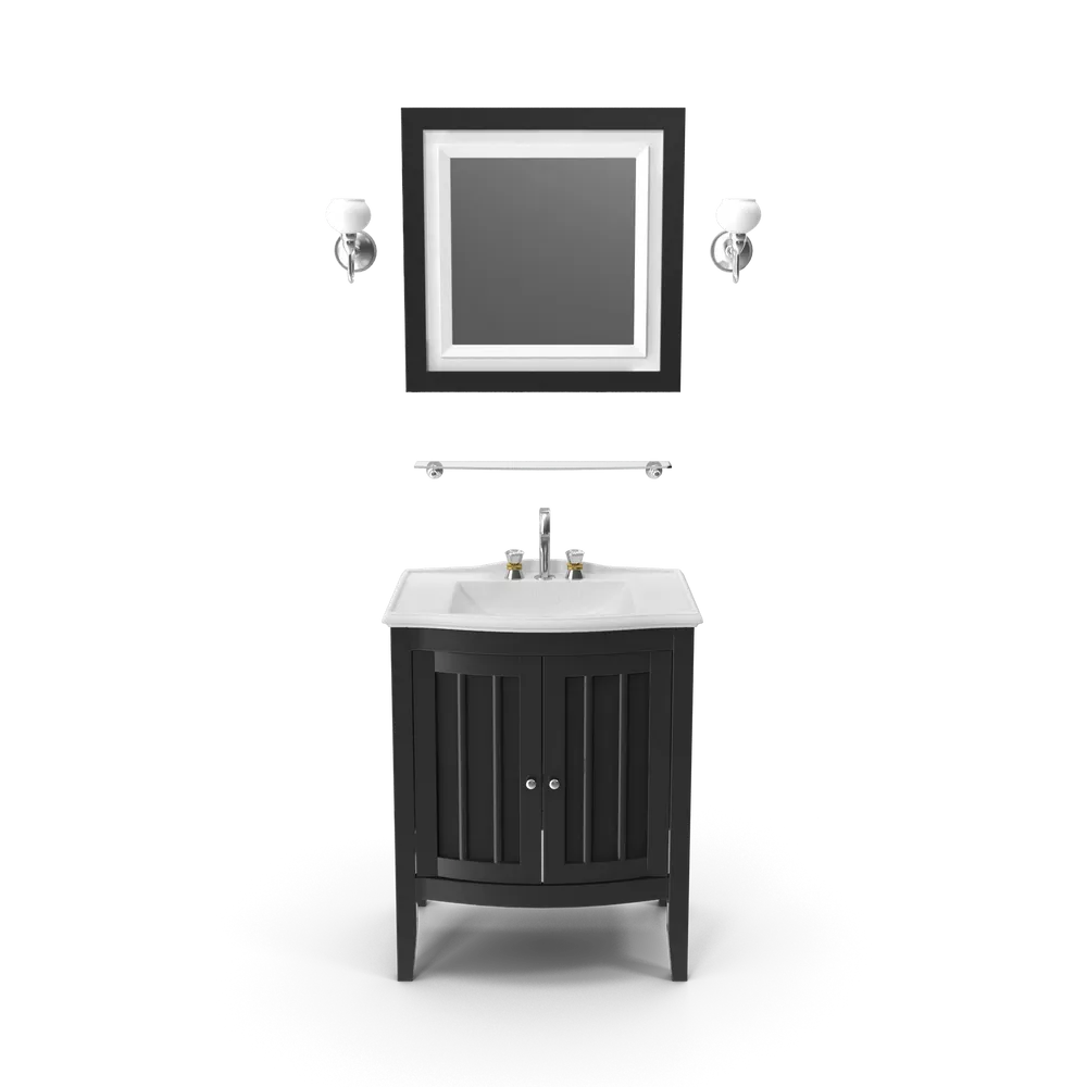 Aynalı Ahşap Banyo Dolabı